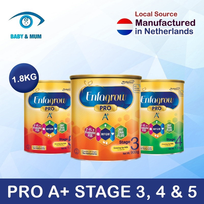 Enfagrow Pro A+Stage 3/4/5 1.8kg | Made in Netherlands