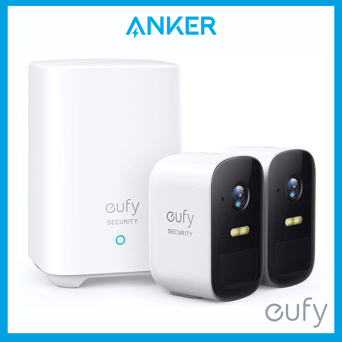 Anker eufy Security eufyCam 2C 2+1 Wireless Home Security Camera System, 180-Day Battery Life, HD 1080p, IP67 Weatherproof, Night Vision, Compatible with Amazon Alexa, 2-Cam Kit, No Monthly Fee