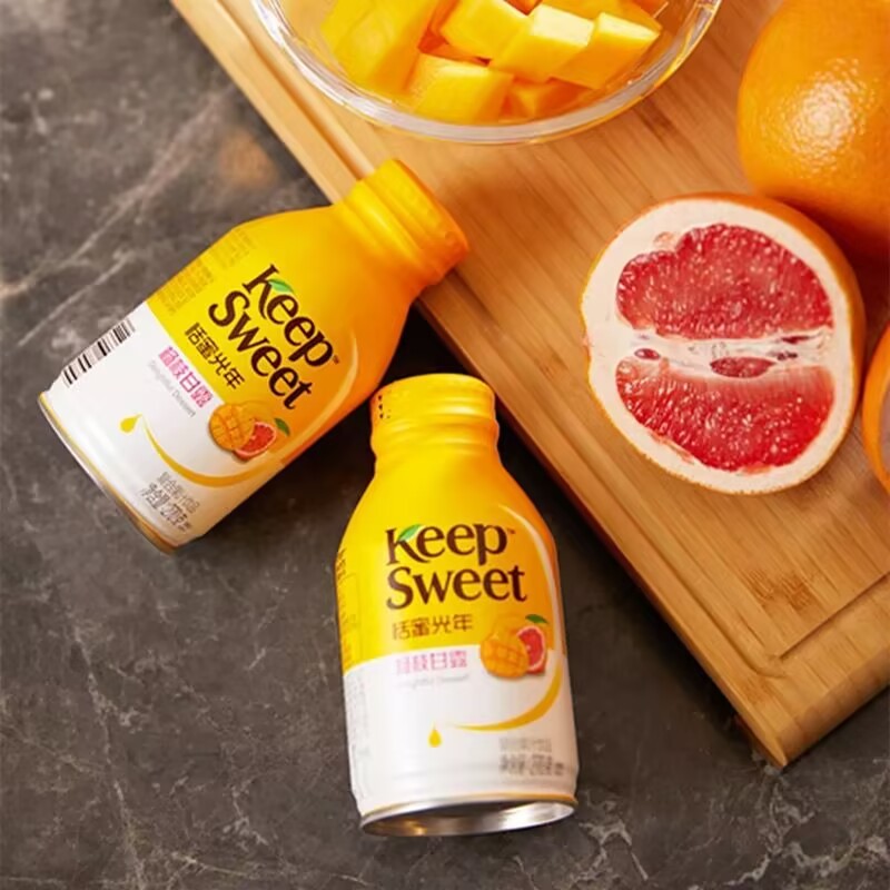 Unify Tian Mi Guang Nian Yang Zhi Gan Lu compound juice beverage Hong Kong-style dessert official full case.